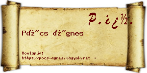 Pócs Ágnes névjegykártya
