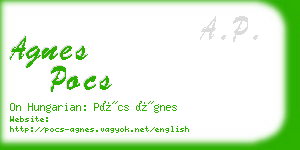 agnes pocs business card